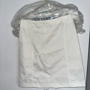 New York & Company White Mini Skirt